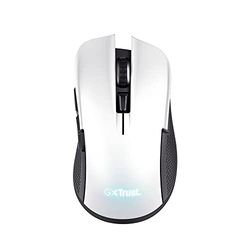 Trust Gaming GXT 923W Ybar Souris sans Fil Gaming Rechargeable, 200-7200 DPI, Faible Latence 2.4GHz, 69% de Plastiques Recyclés, Souris Gamer RGB pour PC, Ordinateur, Windows – Blanc