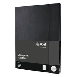 SIGEL CO141 Premium Notebook squaRed, A4+, hardcover, Black - Conceptum