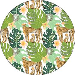 Bonateks, Ronde digitaal bedrukte muismat, antislip onderkant, voor kantoor en thuis, diameter: 22 cm