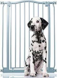 Bettacare Extra Tall Curved Top Dog Gate, 71cm - 80cm, Matt Grey, 100cm Tall, Pressure Fit Pet Barrier