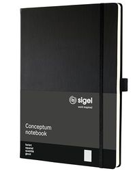 SIGEL CO115 Notizbuch Conceptum, A4+, kariert, schwarz: Notebook Conceptum, Classic, Hardcover