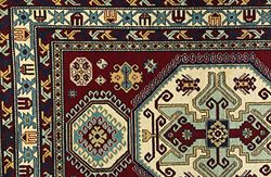 Eden Carpets Kazak Alfombra Anudado a Mano, Lana, Multicolor, 147 x 220 cm