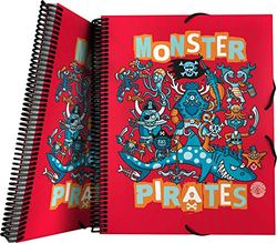 Grafoplás 39822151 Katuki Saguyaki Collection with Spiral, 30 Transparent Covers, Model Monster Pirates, A4