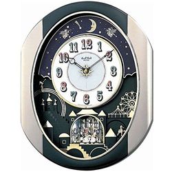 Black Novelty Rhythm Small World Magic Motion Wall Clock