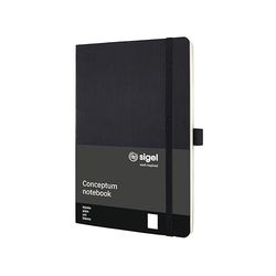 SIGEL CO339 Notizbuch Conceptum, ca. A5, blanko, schwarz: Notebook Conceptum, Classic, Softcover