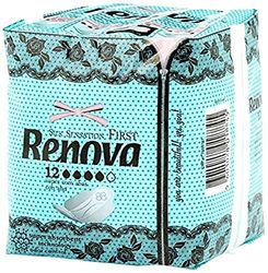 Renova First Compresas Super Con Alas | 12 Compresas | Ultrafinas y Super Absorbentes