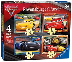 Ravensburger - Puzzle: Puzzle Disney, Cars 3, Puzzle 3 Años o Más, Puzles Niños 3 Años, Rompecabezas Niños, Regalo Niño 3 Años, Ravensburger Puzzle, 4 puzzles infantiles 3 años