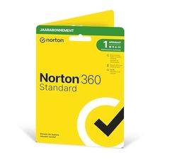 Norton 360 Standard 2024, antivirussoftware, internetbeveiliging, 1 Apparaat, 1 Jaar abonnement met automatische verlenging, Secure VPN en Password Manager, PC, Mac, tablet of smartphone, envelop