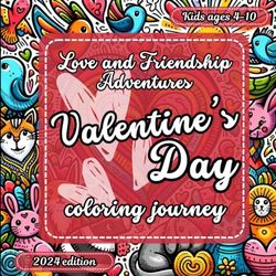 Love and Friendship Adventures: Valentine's Day Coloring Journey: 23 Heartwarming Scenes for Kids 4-10 to Color and Learn About Love and Friendship