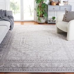 Safavieh Tapis Traditionnel pour Salon, Salle à Manger, Chambre à Coucher - Adirondack Collection, Tapis à Poil Court, Ivoire et Argent, 240 x 300 cm