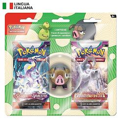 Confezione con gomma per cancellare Ritorno a scuola del GCC Pokémon - Lechonk (una gomma per cancellare targata Pokémon e due buste di espansione), edizione in italiano