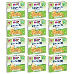 HiPP - Biscotto Solubile per Bambini, con Cereali Bio, in Pratiche Monoporzioni, 12 Confezioni da 360 gr