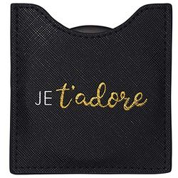 Draeger - Je t'adore - Round Pocket Mirror to Take Anywhere, Any Occasion - Dimensions 8.5 cm x 8 cm