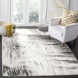 SAFAVIEH Tapis Moderne Pour Salon, Salle à manger, Chambre à coucher - Adirondack Collection, Tapis à poil court, Ivoire et Gris, 183 X 274 cm