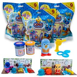 Sbabam, Creo Kapper, speelgoed, vormbare pasta voor kinderen, ideaal voor creatieve activiteiten, kleurrijke poppen, perfect als cadeau, verpakking van 3 stuks vanaf 3 jaar
