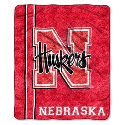 NCAA Nebraska Cornhuskers 50-inch-by-60-inch Sherpa sur Sherpa Jeté de lit Jersey Motif