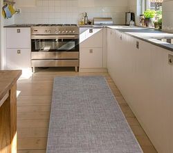 Tadi & Imperio1979 Tapis Long en Vinyle tressé pour Couloir Cuisine Chambre à Coucher sur Mesure Présence Naturelle Haute résistance avec Dos en PVC antidérapant (Twist 7833)