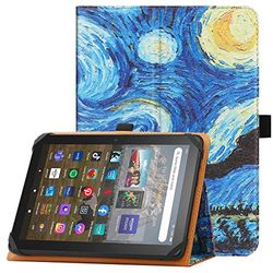 HGWALP Funda Universal para Tableta de 7 Pulgadas y 8 Pulgadas, Funda Protectora Universal para Tableta de 7 Pulgadas y 8 Pulgadas, con Correa de Mano y función de Soporte-Starry Sky