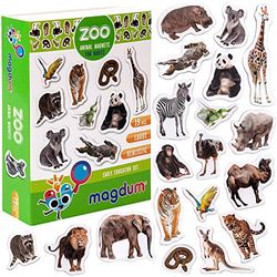 MAGDUM Calamite Bambini Animali ZOO FOTO Realistiche – Grandi calamite frigo bambini – Magneti per bambini – Giochi bambini 3 anni – Giochi educativi calamite per bambini -Bambini magnetici TEATRO