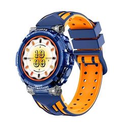 Cool Clever Reloj Smartwatch Silicona Azul/Naranja (Llamadas Salud Deporte)