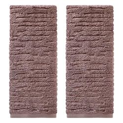 SKL Home CloudSoft Lot de 2 essuie-Mains en Coton Prune Douce