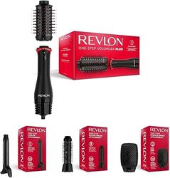 Revlon One-Step Volumiser Plus Bundle - Includes 360° Curler Head, Round Brush & Paddle Brush Attachments