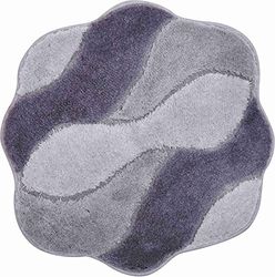 Grund Tapis de Bain, Ultra Doux et Absorbant, Antidérapant, 5 Ans de Garantie, Carmen, Petit Tapis 60x60 cm, Gris