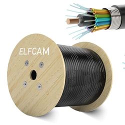 Elfcam® - 150 m 250µm 6 trådar fri strukturkabel - multimode fiberoptisk OM3 - MV - LSZH