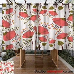 RenteriaDecor Outdoor Ultraviolet Protective Curtains Happy Mothers Day Design W108 x L72