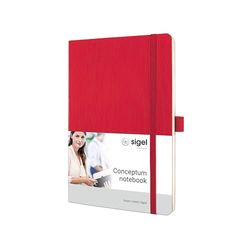SIGEL CO325 Notizbuch Conceptum, ca. A5, liniert, rot: Notebook Conceptum, Classic, Softcover