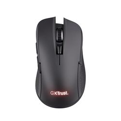 Trust GXT 931 Ybar Dual Wireless Gaming Mouse Bluetooth + 2.4GHz Low Latency, Rechargeable Programmable RGB Mouse 200-7200 DPI, 70% Recycled Plastics, for Computer PC Laptop, Black