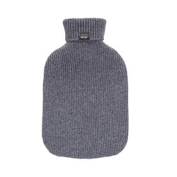 Fashy Borsa dell'acqua calda con rivestimento in cashmere di alta qualità, grigio, 2,0 l