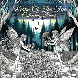 Realm Of The Fae Colouring Book: 40 Beautiful Illustrations | 8.5 x 8.5 inches | 82 Pages ... Gift for Vacations, Holidays and Free Times