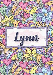 Lynn: Carnet de notes A5 | Prénom personnalisé Lynn | Cadeau d'anniversaire pour femme, maman, sœur, copine, fille ... | Design : floral | 120 pages lignée, Petit Format A5 (14.8 x 21 cm)