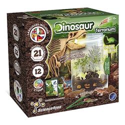 Science4you Dinosaurus Terrarium Kit - Terrarium + Glow in the Dark Dinosaurussen voor Kinderen, 21 Jurassic Stickers, Speelgoed en Spelletjes voor Kinderen, Geschenken voor Jongens en Meisjes 6+ Jaar