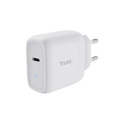 Trust Maxo Oplader USB-C 45W, 75% Gerecycled Materiaal, Snellader met USB-C Kabel van 2m, Charger Reislader voor iPhone, iPad, Samsung Galaxy, Steam Deck, Smartphones, Tablets, Laptops - Wit