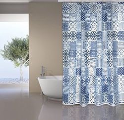 MSV "Premium Alentejo Polyester Shower Curtain, Multi-Colour, 180 x 200 cm