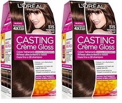 L'Oréal Paris Tinta Capelli Casting Creme Gloss, senza Ammoniaca per una Fragranza Piacevole, 515 Marron Chocolat, Confezione da 2