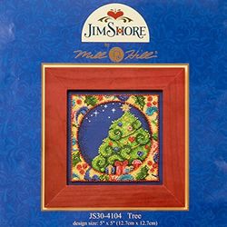 Mill Hill Jim Shore Tree Counted Cross Stitch Kit, 5 by 5-Inch