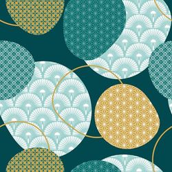 douceur d'intérieur Ondertafelkleed van pvc, 1,4 m x 20 m, pvc, bedrukt, persea, smaragd