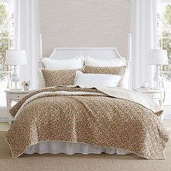 Laura Ashley – Queen påslakanset i bomull, lätta bomullssängkläder med matchande örngott, vintage blommig inspirerad heminredning med solid omvänd (Loveston bränd orange, drottning)