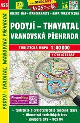Podyjí, Vranovská přehrada/Thayatal, verrouillage de la Talsperre Frain (randonnée – Carte de vélo 1:40.000) (SHOCart Wander – Carte de vélo 1:40.000 République tchèque, volume 453)