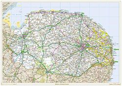 Historic Norfolk County Map-Plastic Coated