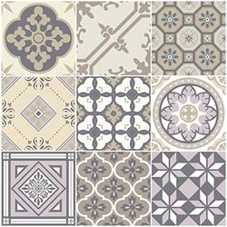 Azulejos kakelklistermärken – 10 x 10 cm, paket med 9