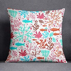 Bonamaison Funda de cojín, Cotton, Multicolor, 45X45