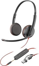 POLY Auriculares Cable USB Tipo C y 3 5mm Micrófono Boom SoundGuard Digital