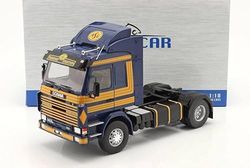 SCANIA 143 Topline donkerblauw, geel, 1987, ASG, 1:18