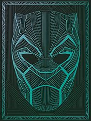 Marvel Comics Black Panther Tribal Mask, 60 x 80 cm, canvasdruk, meerkleurig