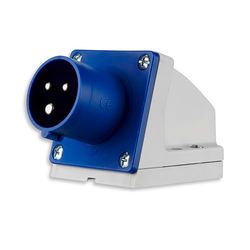 REV 051061555 Caravan, tomada CEE de parede 230 V, 3 pinos, monofásico N+ PE, IP44, azul