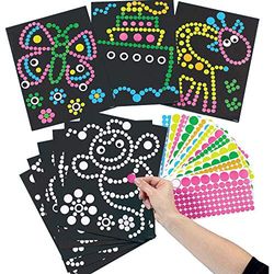 Baker Ross Círculos adesivos para criar desenhos. Artesanato criativo para crianças atividades perfeitas para festas infantis (por pacote)